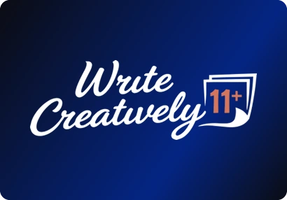 Write Creatively logo: A flowing script wordmark with a stack of pages marked 11+.